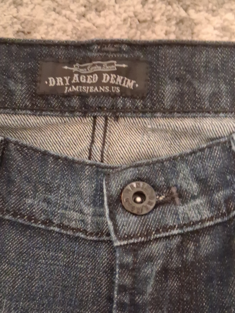 Dry Aged Denim Women's Dark Blue Straight-Leg Jeans - Picture 2 of 5